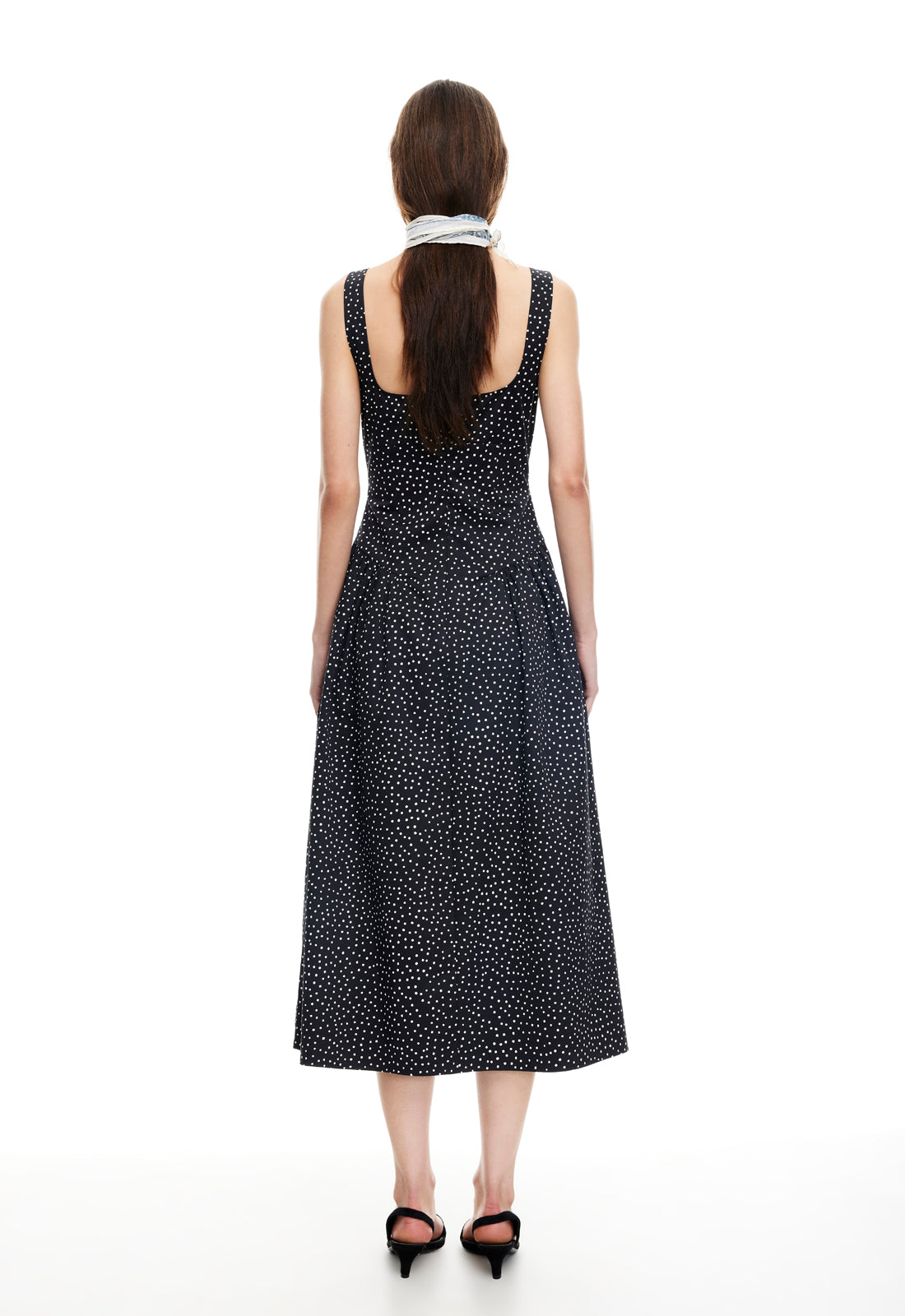 LUNA ROSA MAXI DRESS - NOIR POLKA