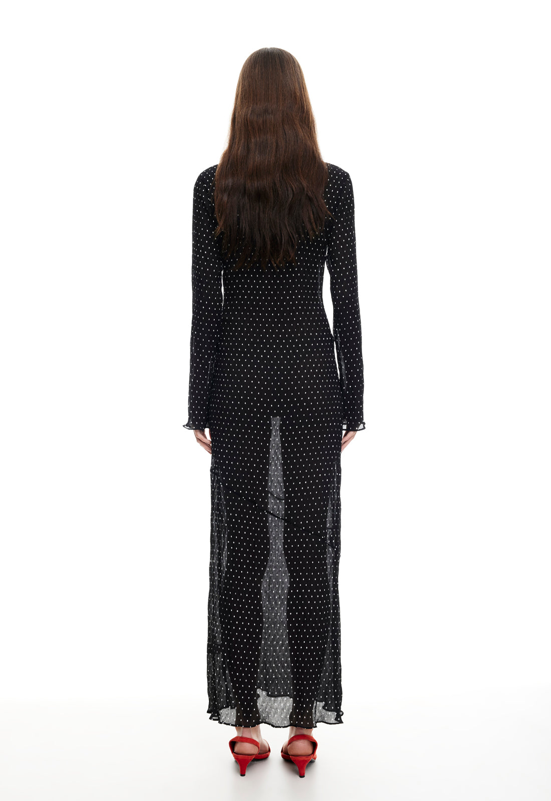 HAVEN MAXI DRESS - NOIR POLKA