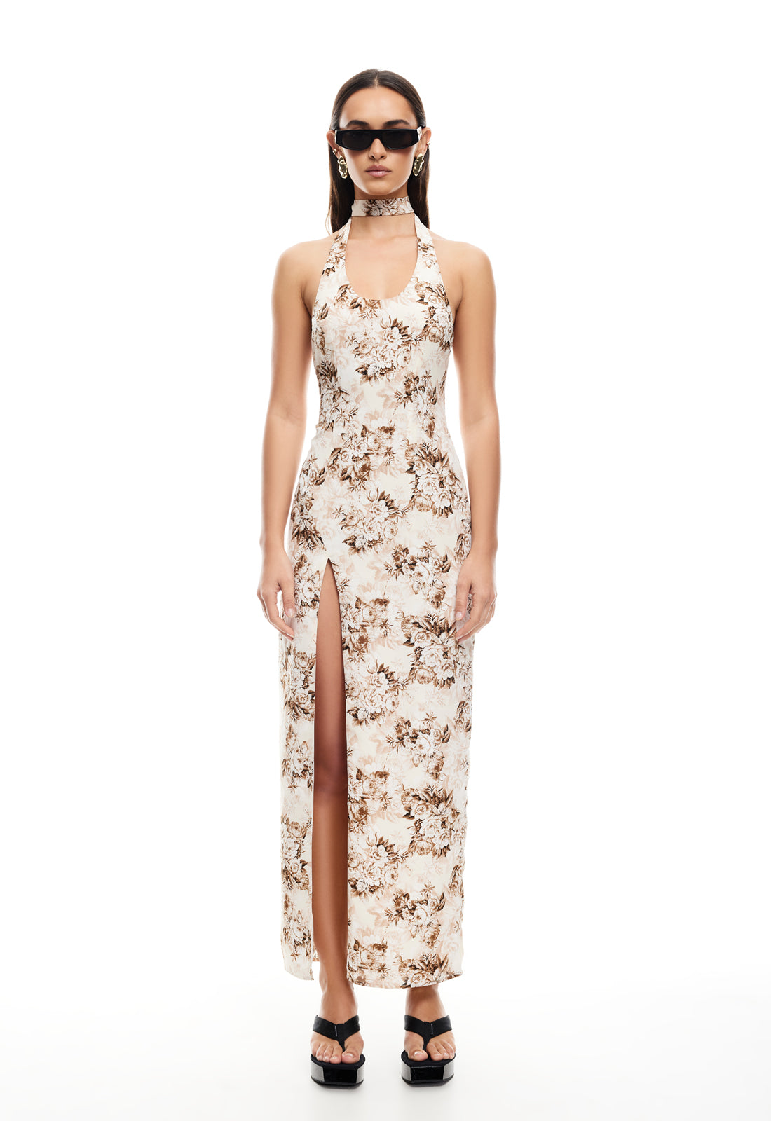 WESTWOOD MAXI DRESS - CHOCOLATE FLORAL