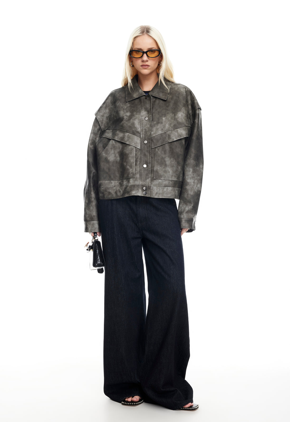 HAILEY BOMBER  - VINTAGE ONYX