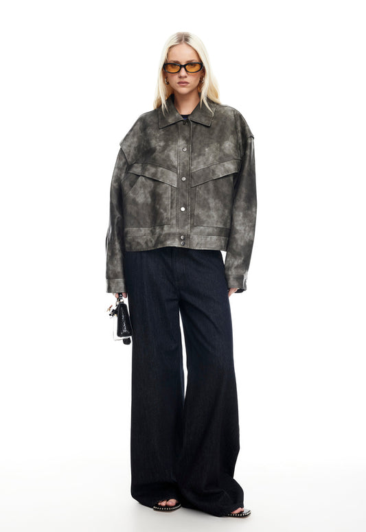 HAILEY BOMBER  - VINTAGE ONYX