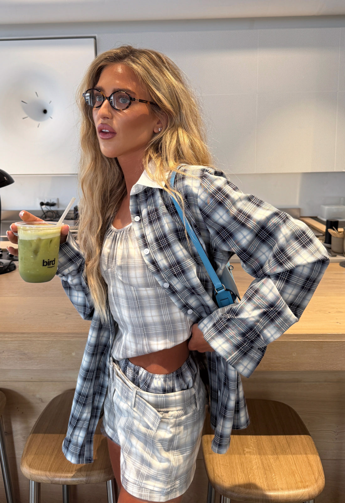 VACANZA SHIRT - NAVY PLAID