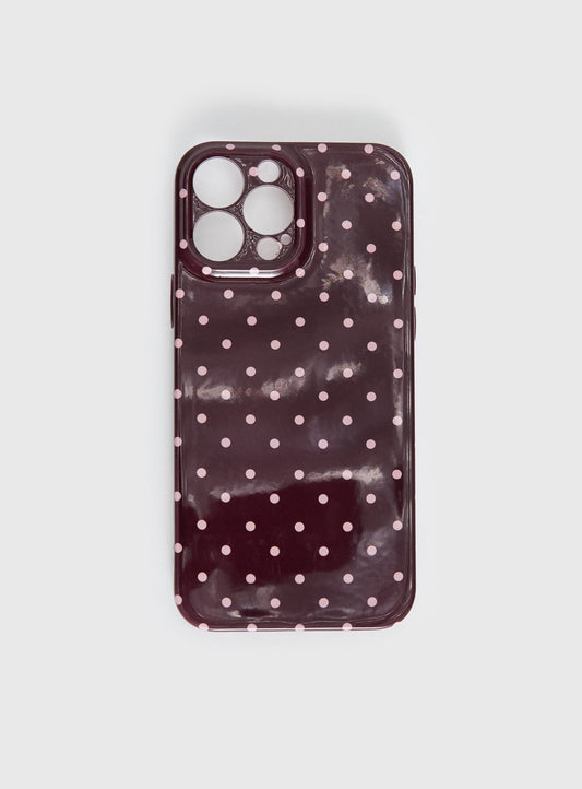 What You Wanted iphone Case Brown Polka