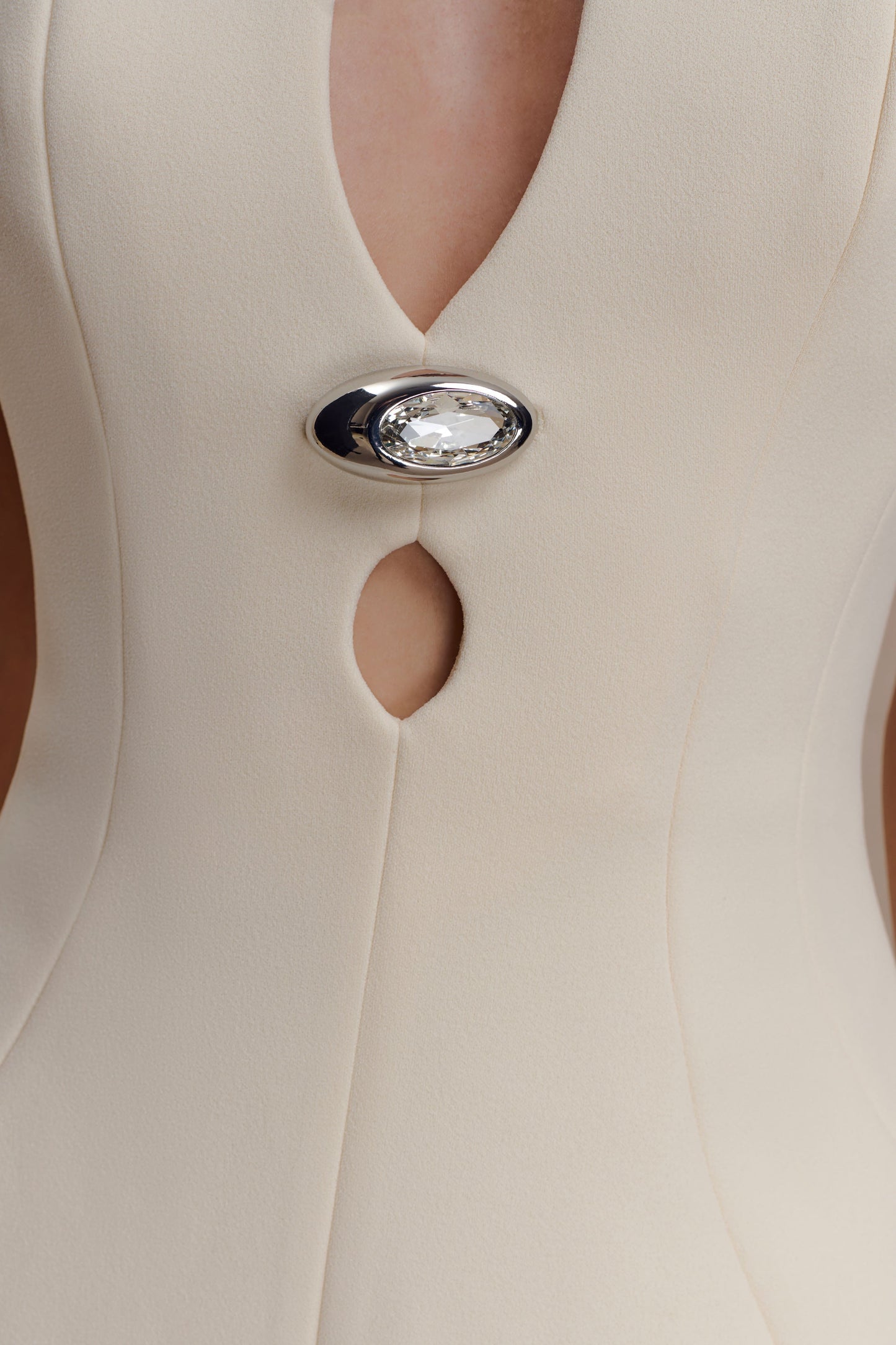 Michelle Cut Out Maxi Dress - Buttercream