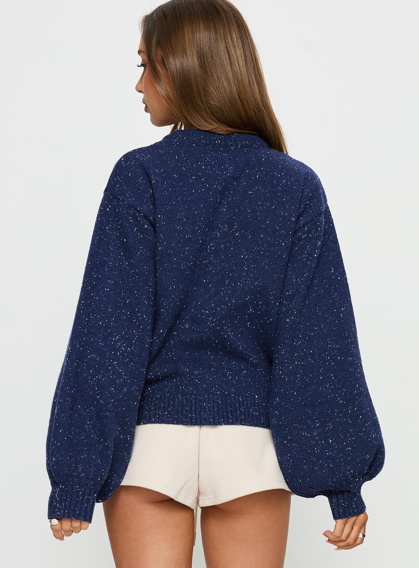 Dorah Boxy Cardigan Navy Blue