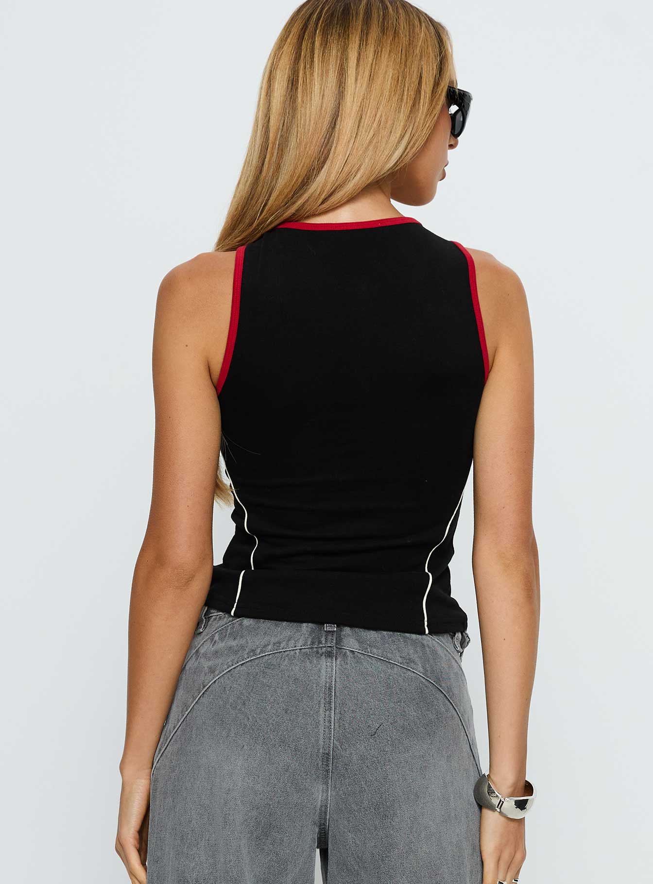 Alyna Zip Through Knit Top Black