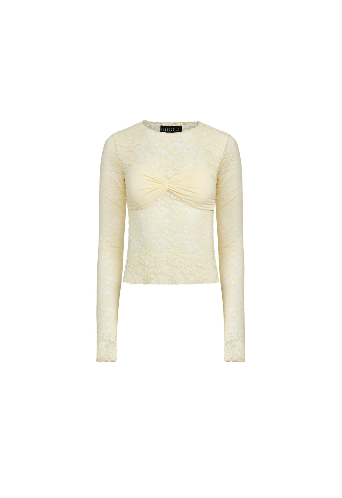 MIDNIGHT LONG SLEEVE TOP - VANILLA CUSTARD