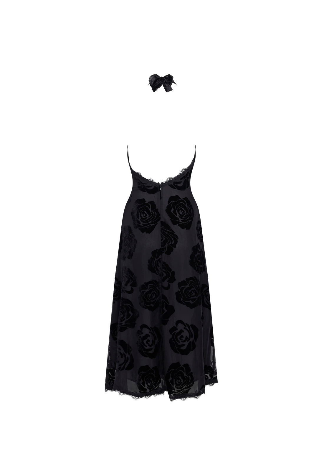 STARS ALIGN MIDI DRESS - BURNT NOIR ROSE