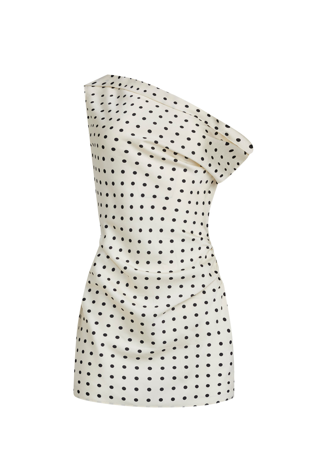 SWEETHEART MINI DRESS - CREAM POLKA