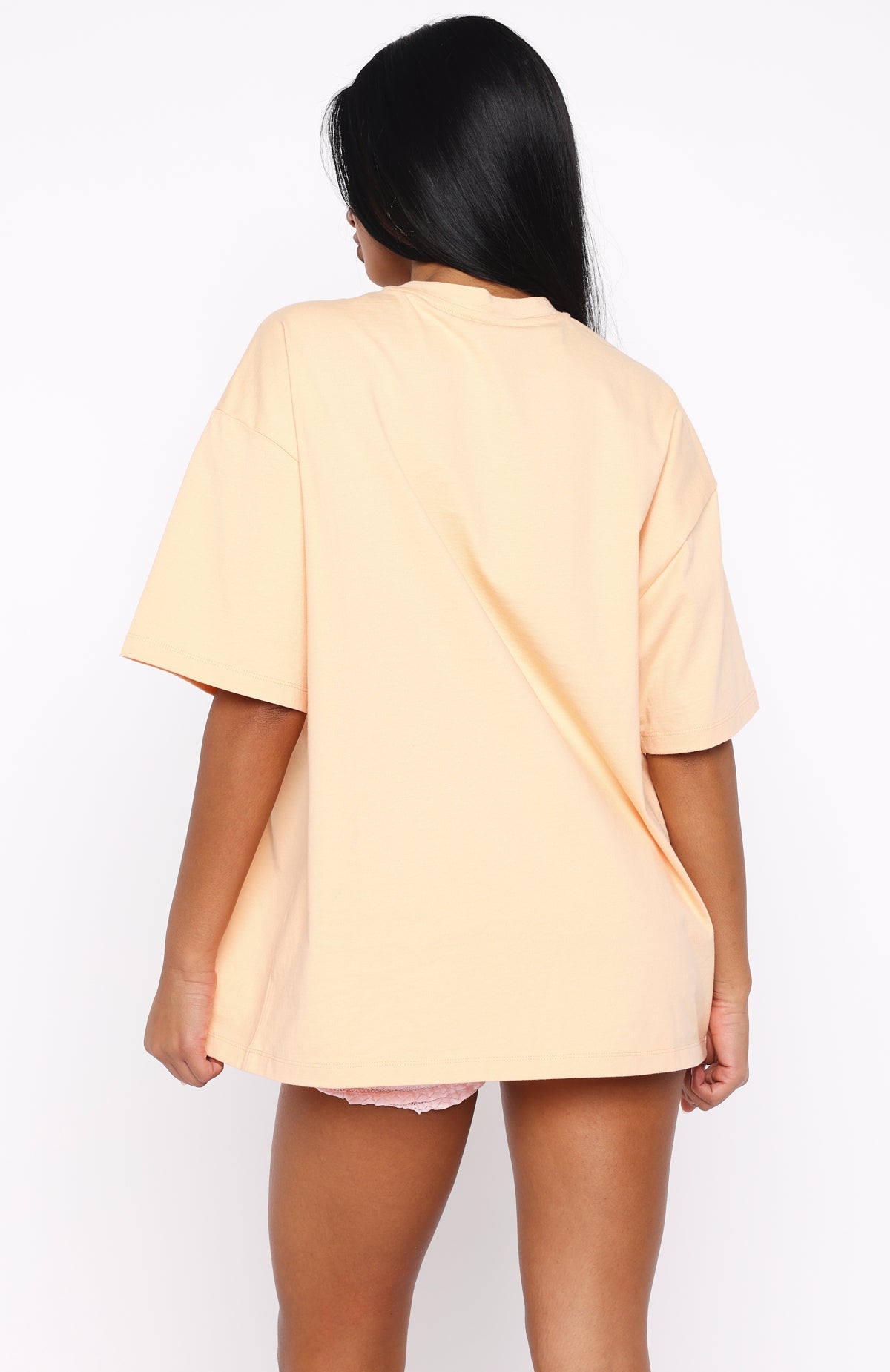 In With The New Oversized Tee Peach