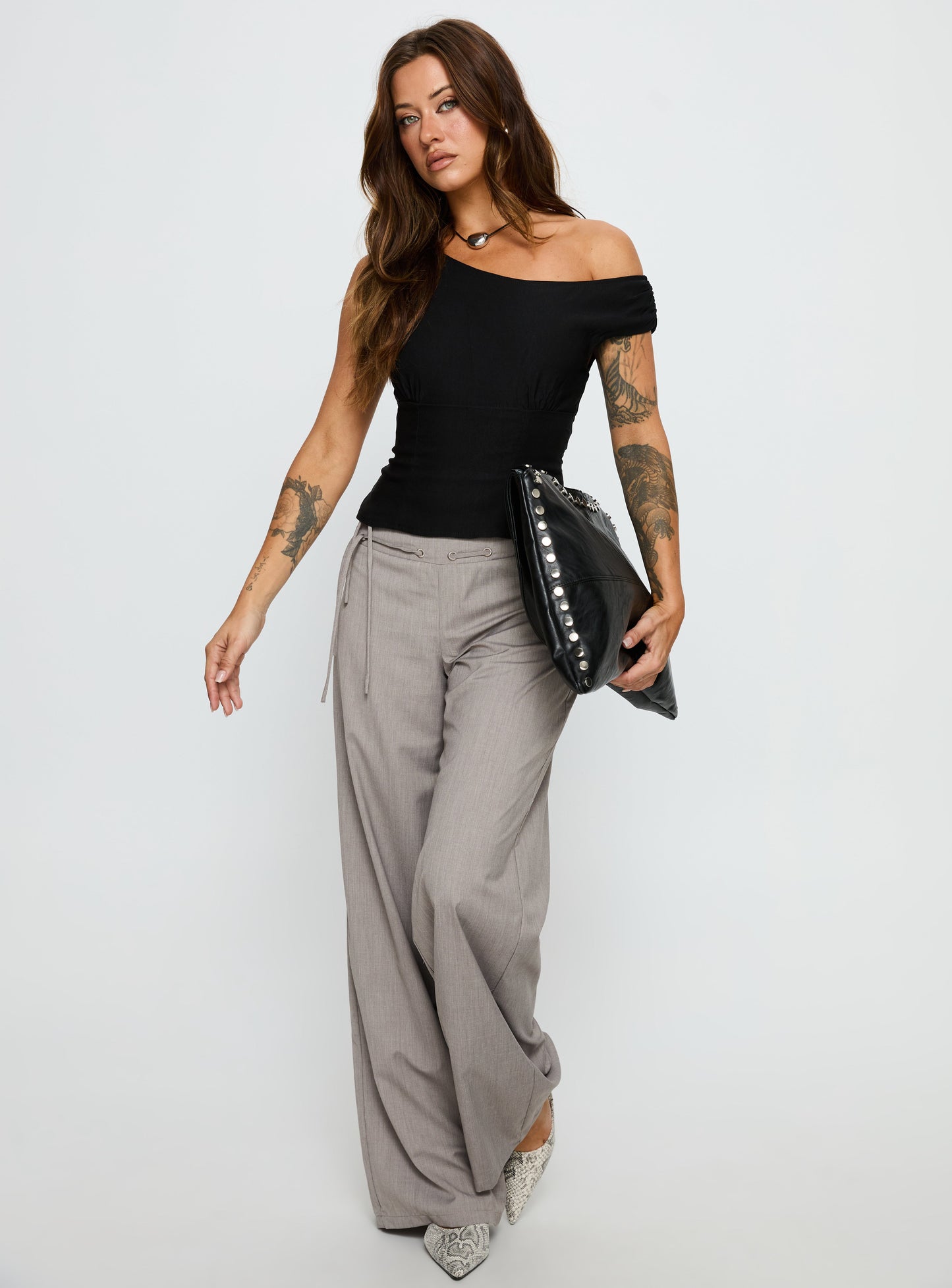 Emerey Off Shoulder Top Black