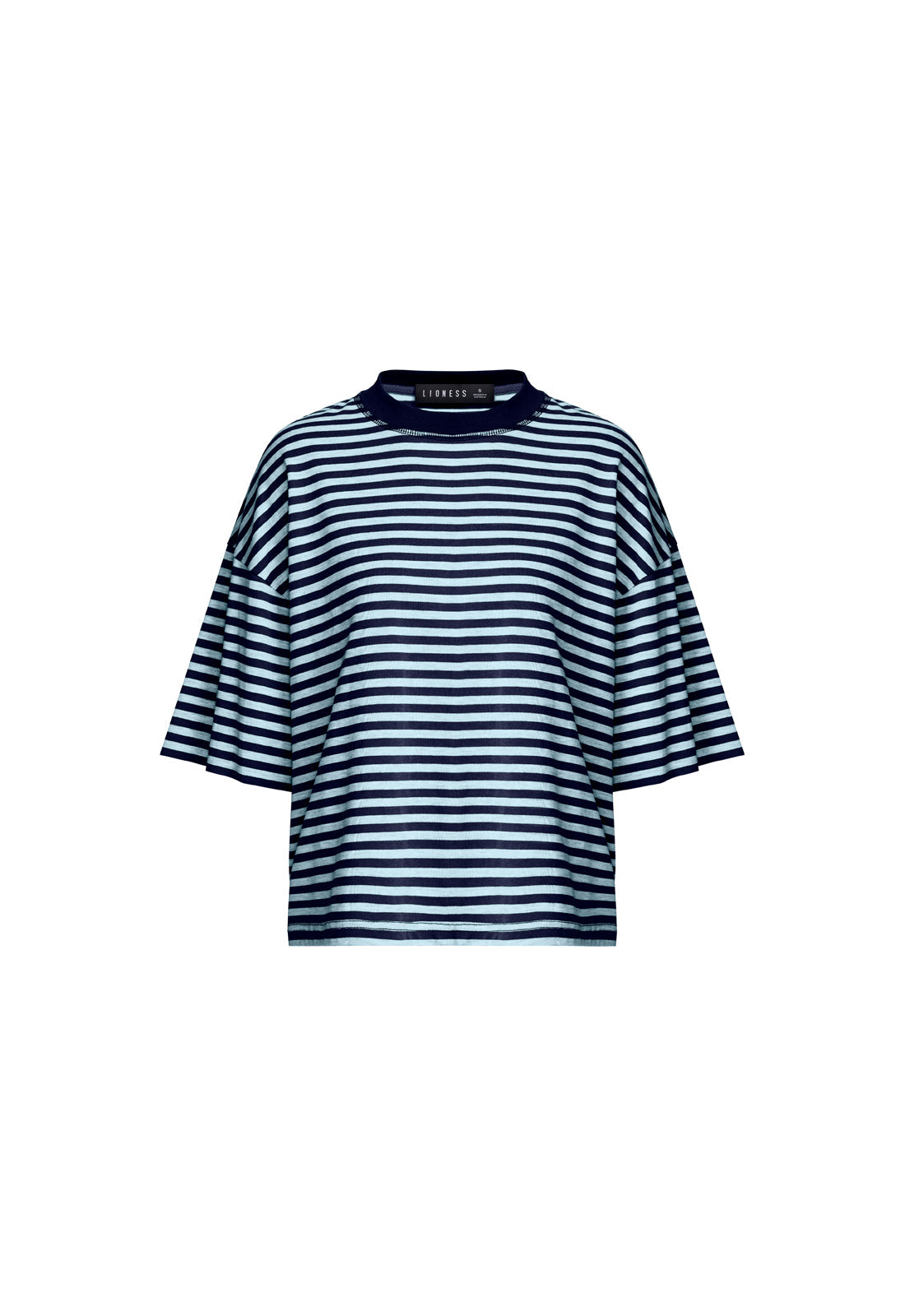 BLOOM SHORT SLEEVE - NAVY SEA STRIPE