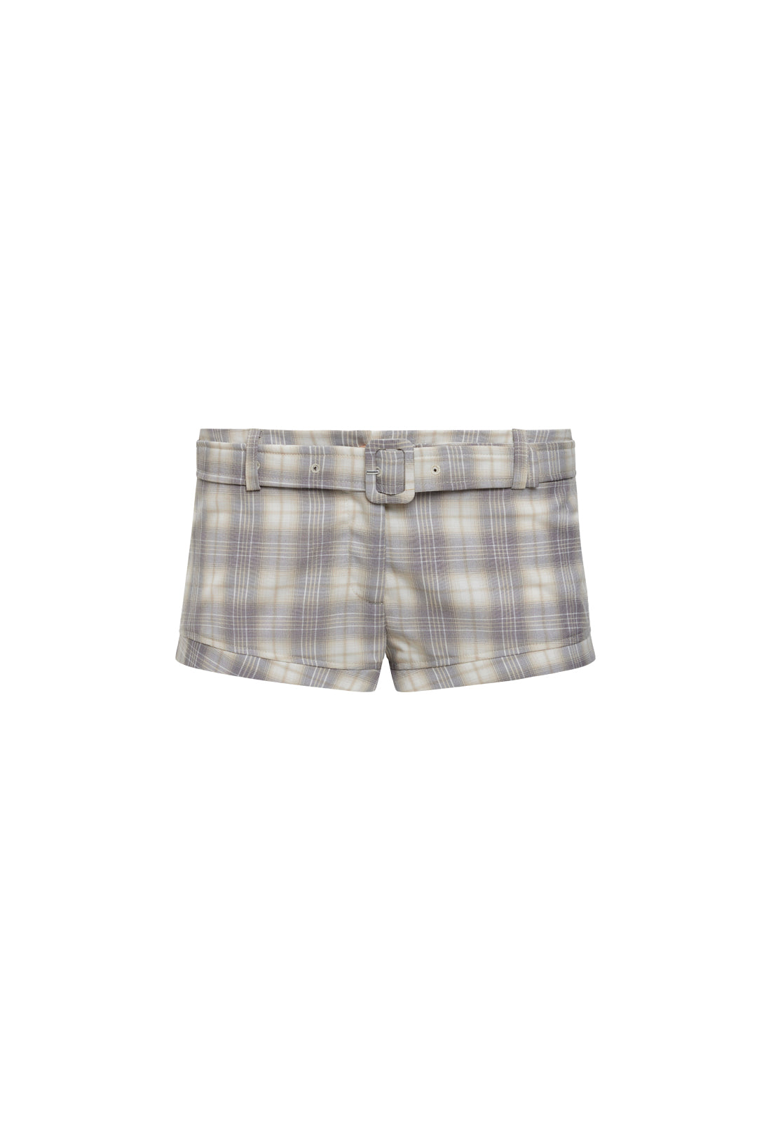 AFTERGLOW MINI SHORT - SMOKE PLAID