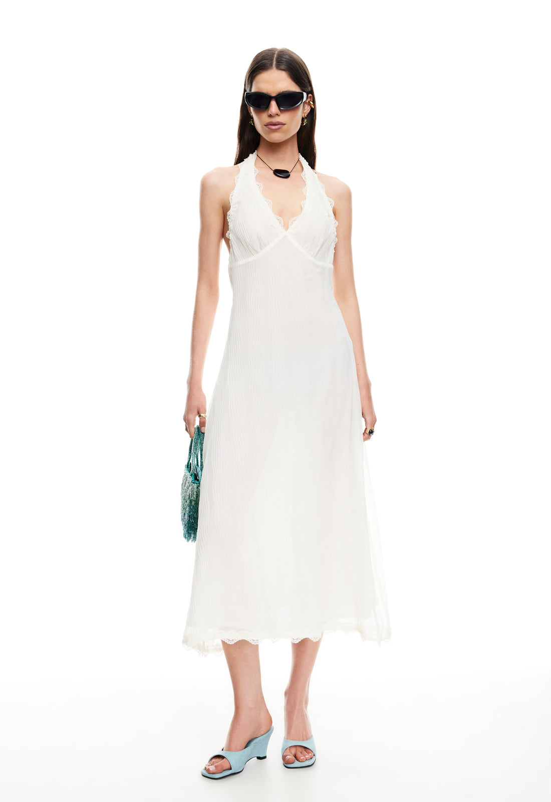 STARS ALIGN MIDI DRESS - CREAM