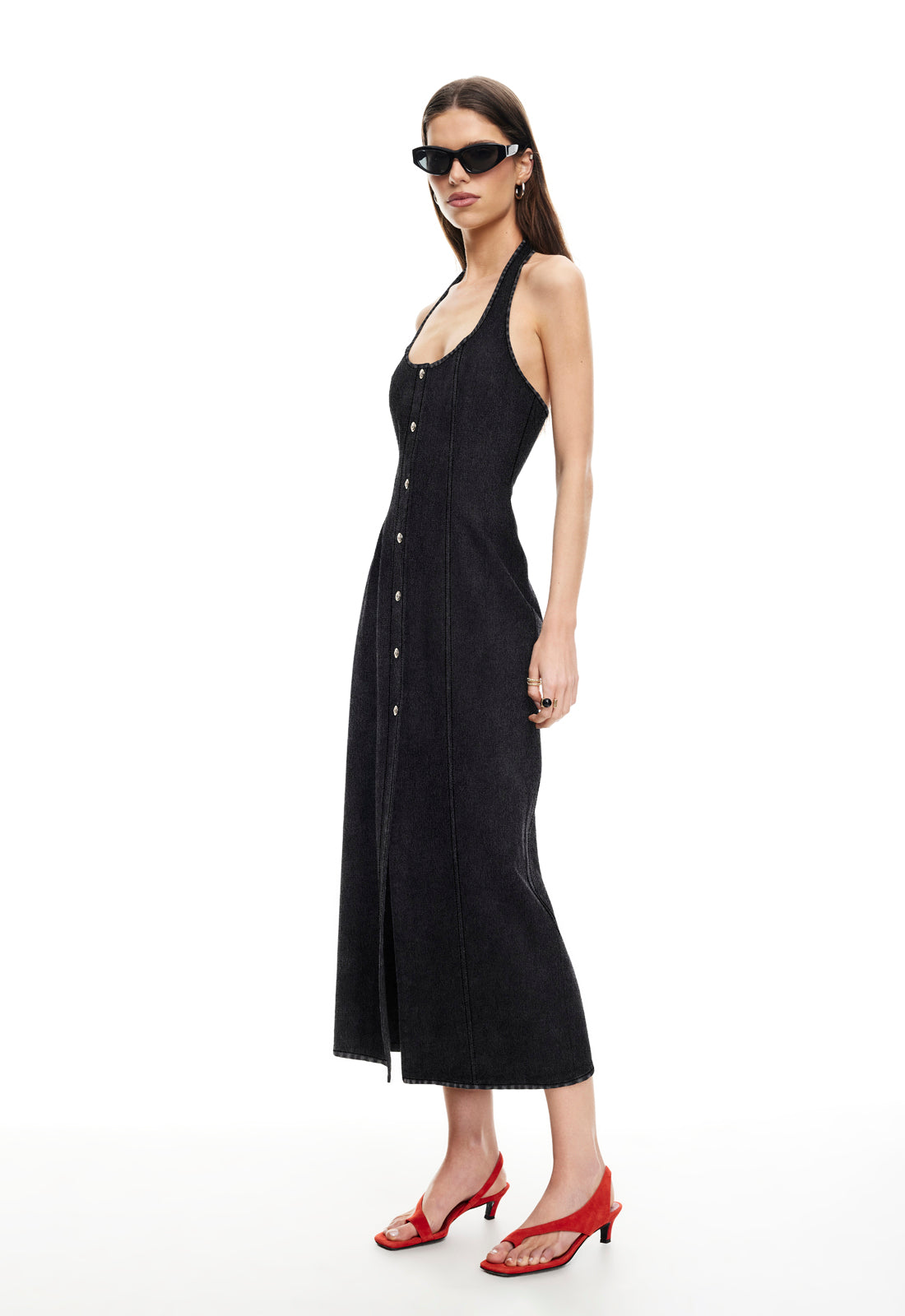 KENNY MAXI DRESS  - WASHED ONYX