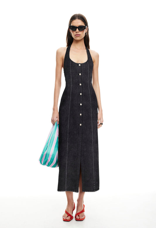 KENNY MAXI DRESS  - WASHED ONYX