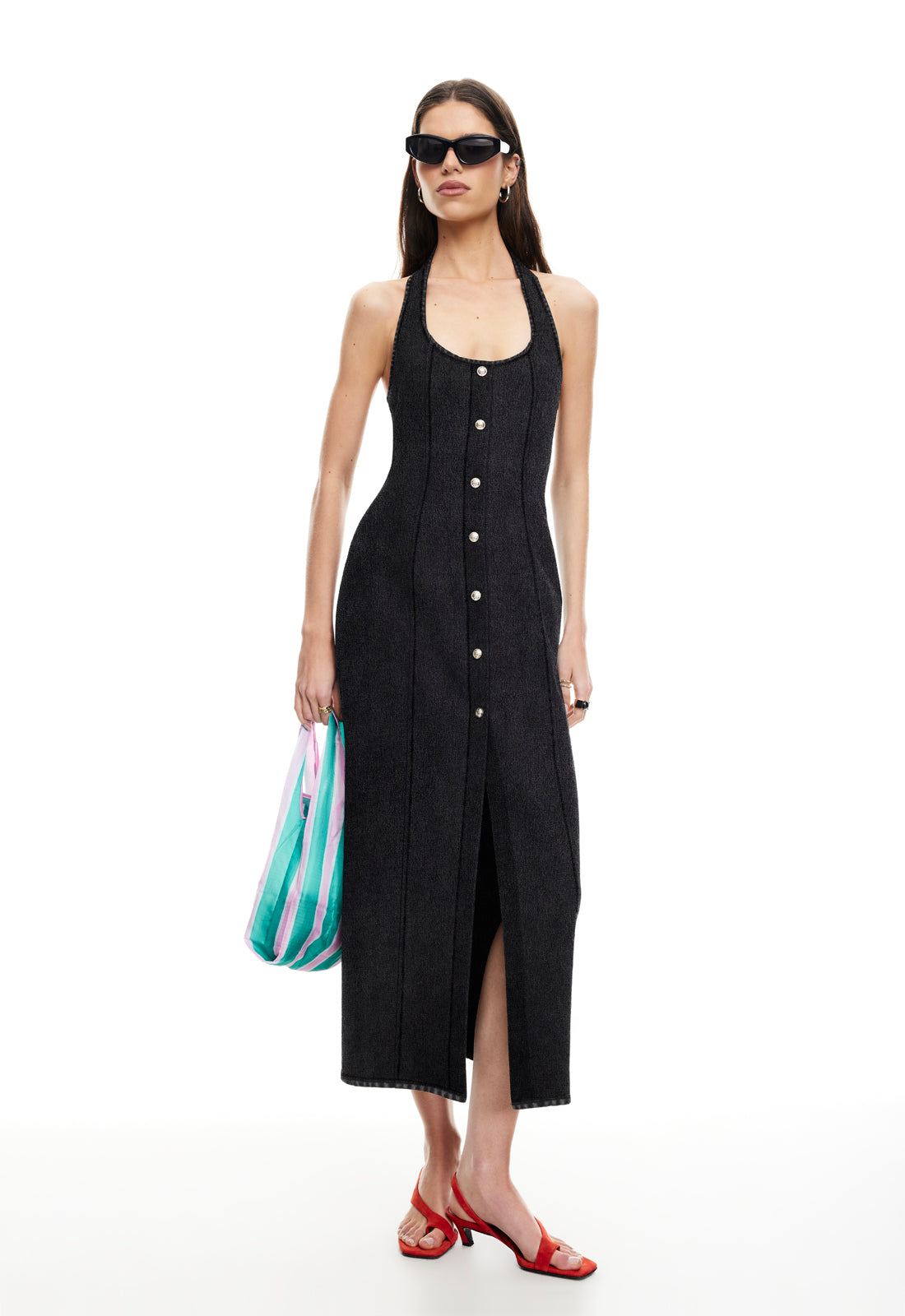 KENNY MAXI DRESS  - WASHED ONYX