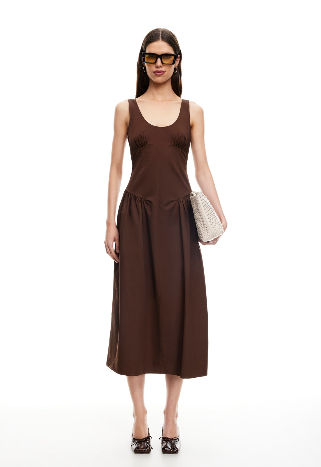 LUNA ROSA MAXI DRESS - CHOCOLATE