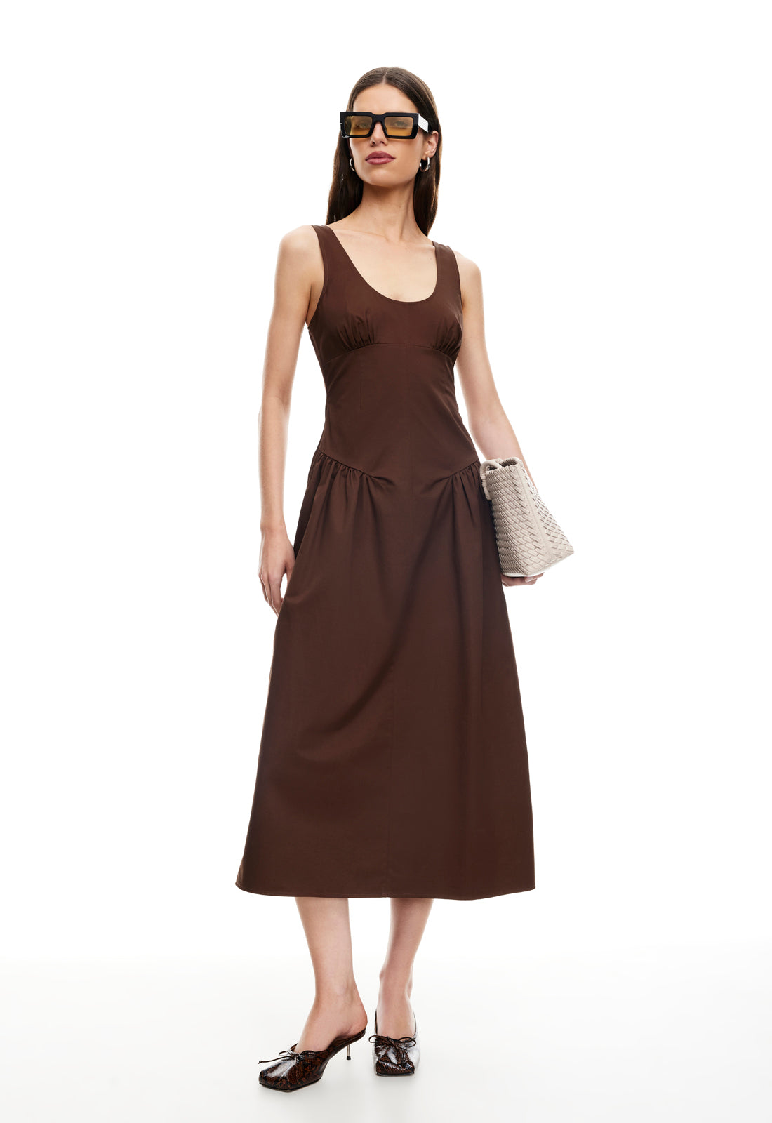 LUNA ROSA MAXI DRESS - CHOCOLATE