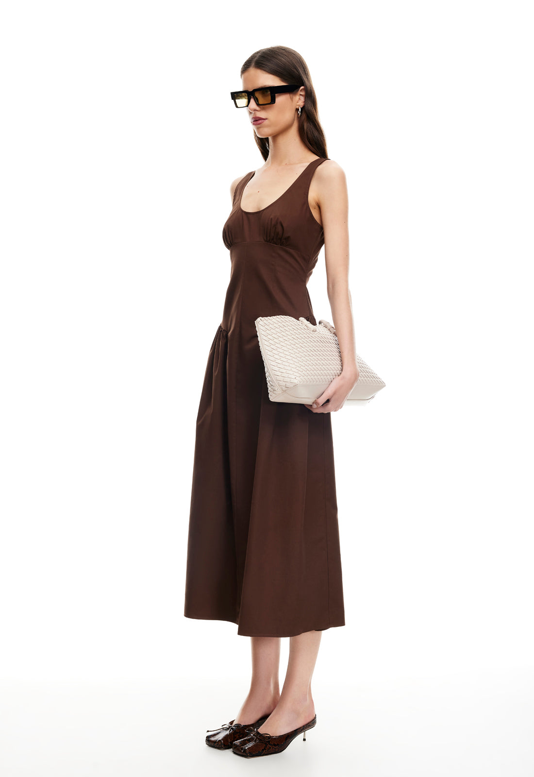 LUNA ROSA MAXI DRESS - CHOCOLATE