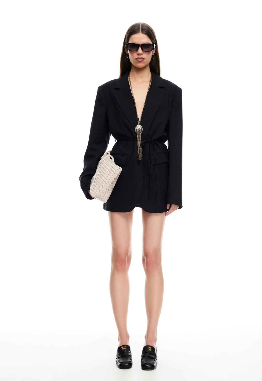 OLYMPIA BLAZER DRESS - NOIR