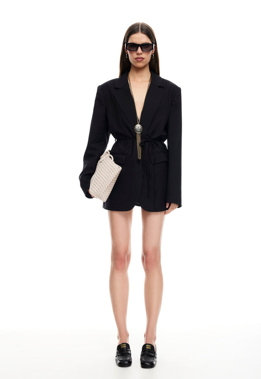 OLYMPIA BLAZER DRESS - NOIR
