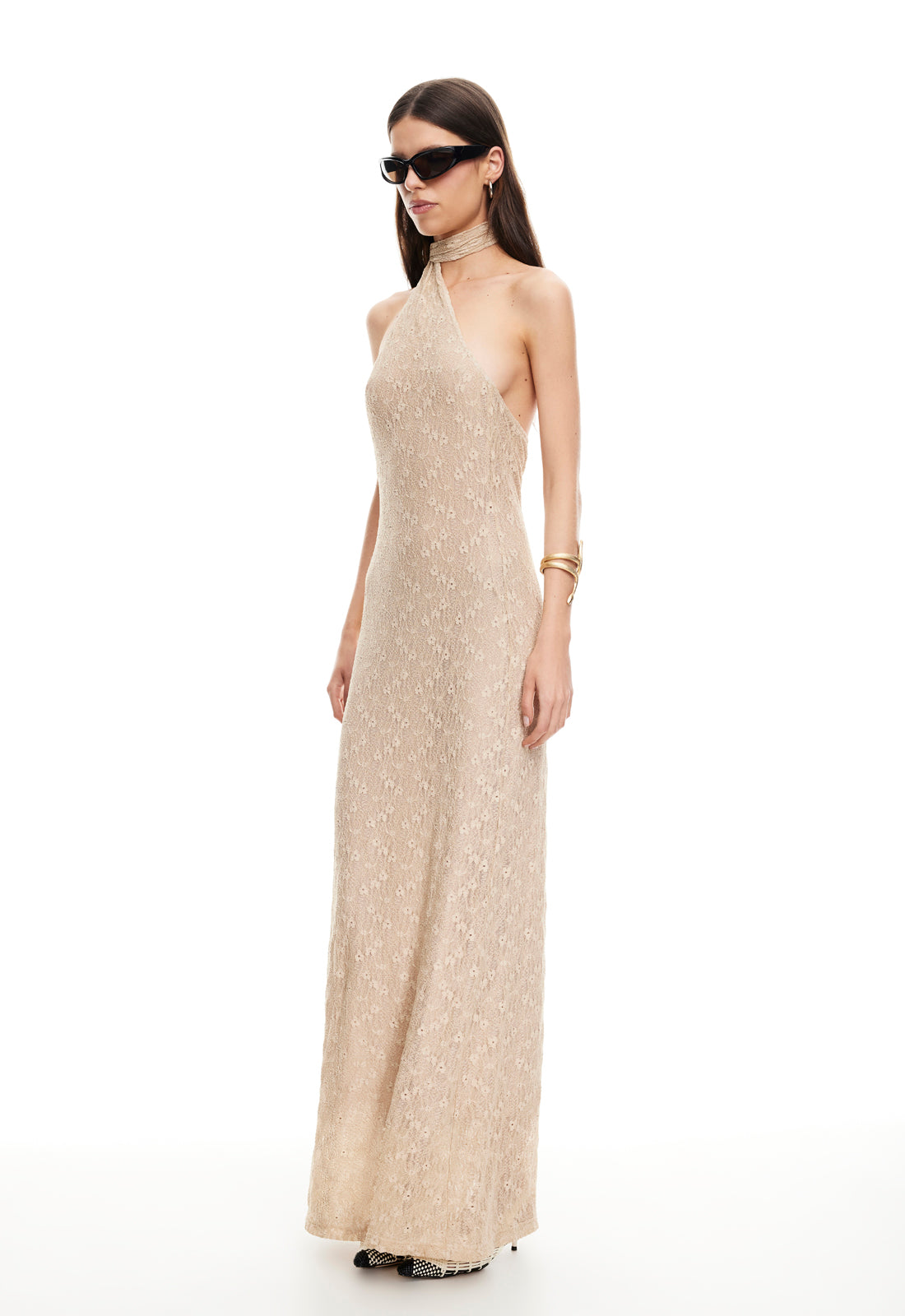 LUX LACE MAXI - TAUPE