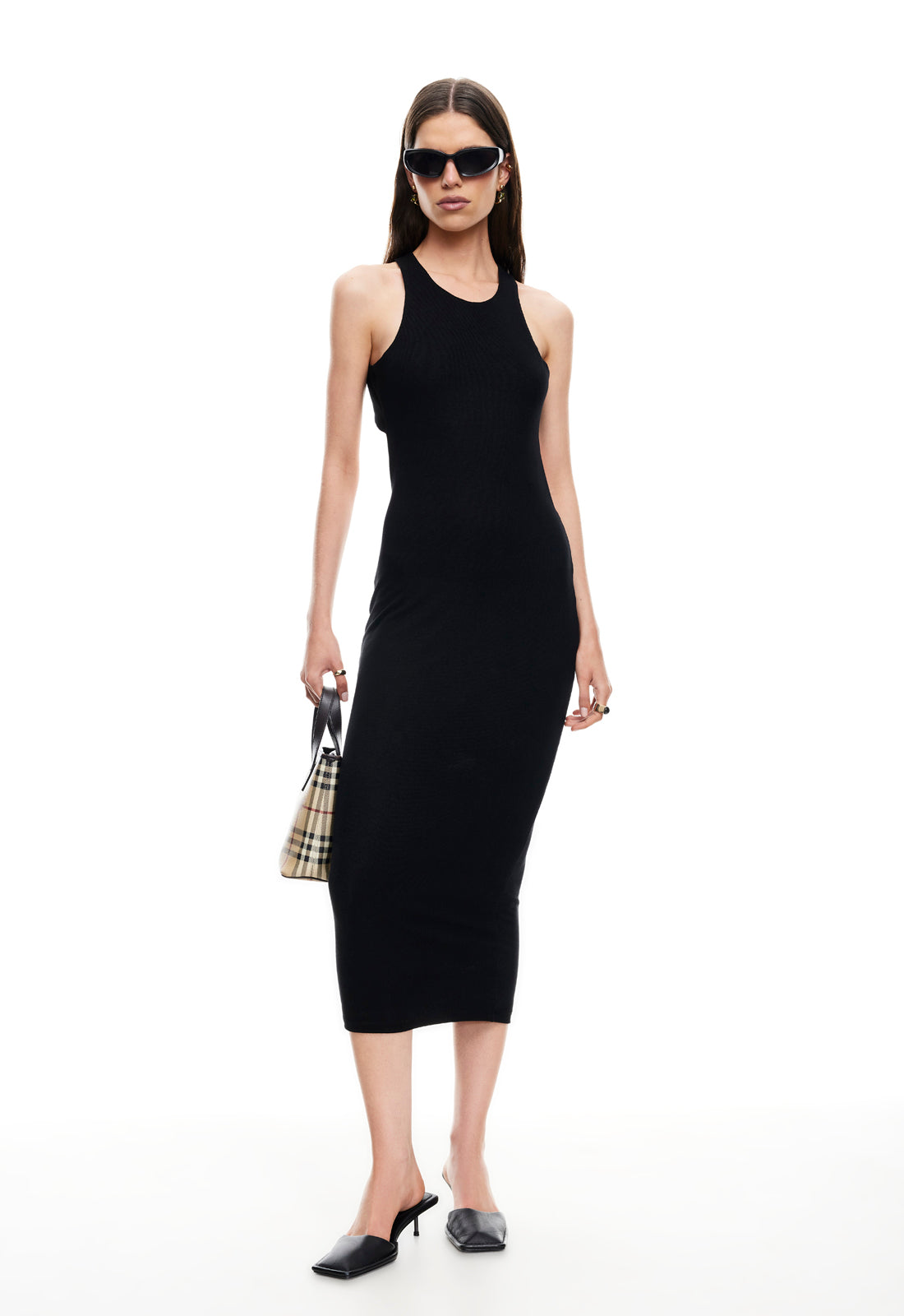 UNDONE MIDI DRESS - ONYX