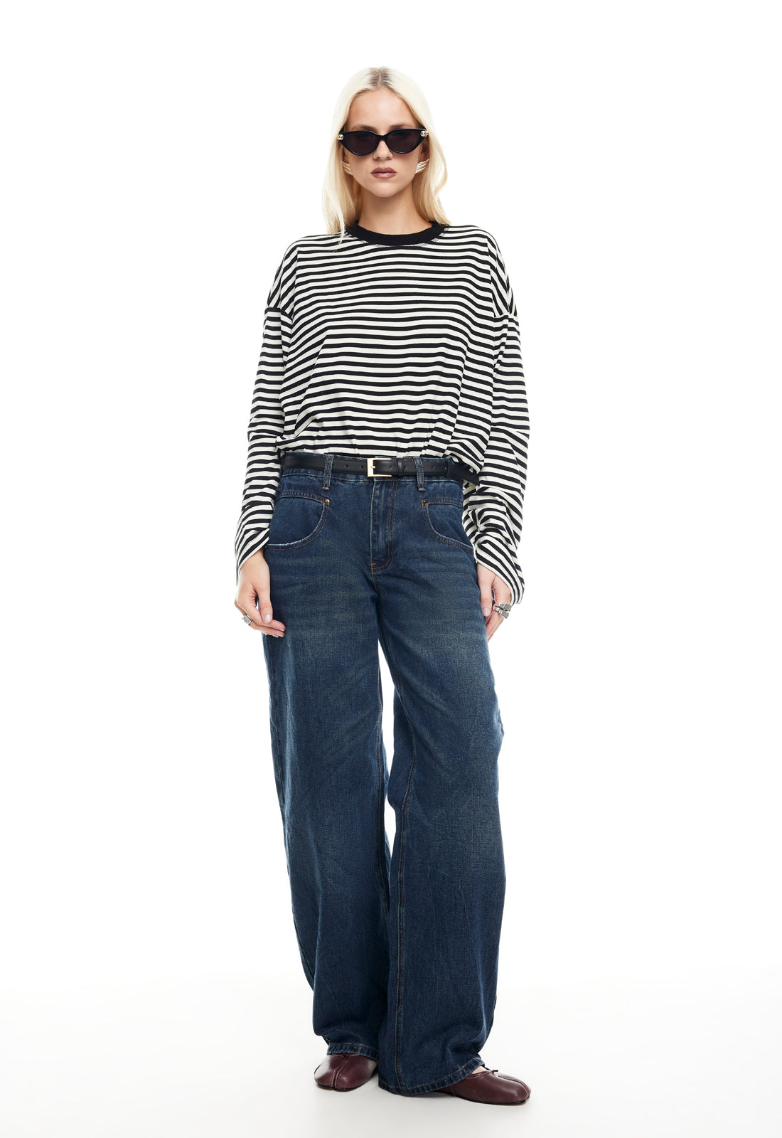 BLOOM LONG SLEEVE - ONYX STRIPE