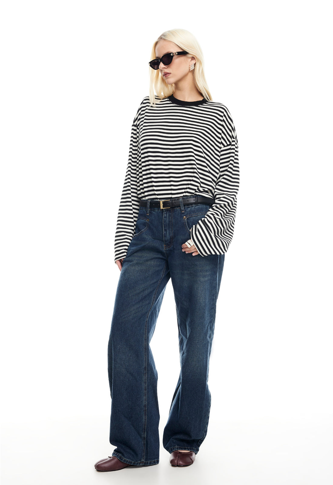 BLOOM LONG SLEEVE - ONYX STRIPE