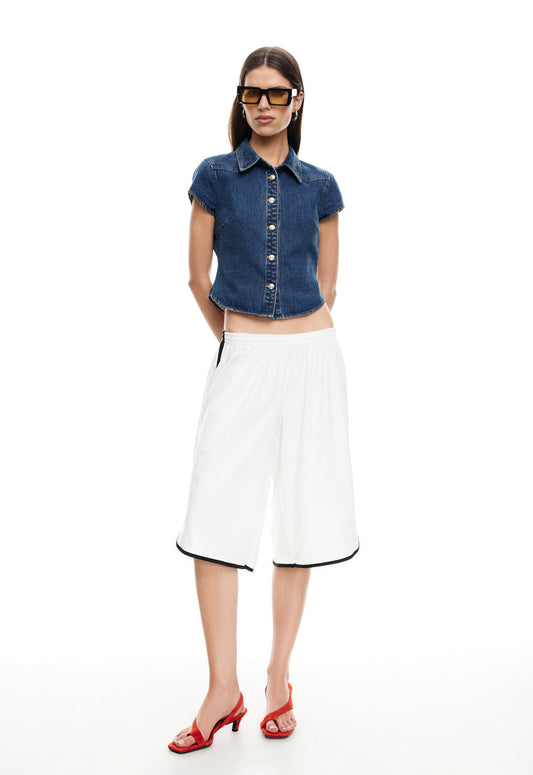 VARSITY BLUES TEE - MID BLUE