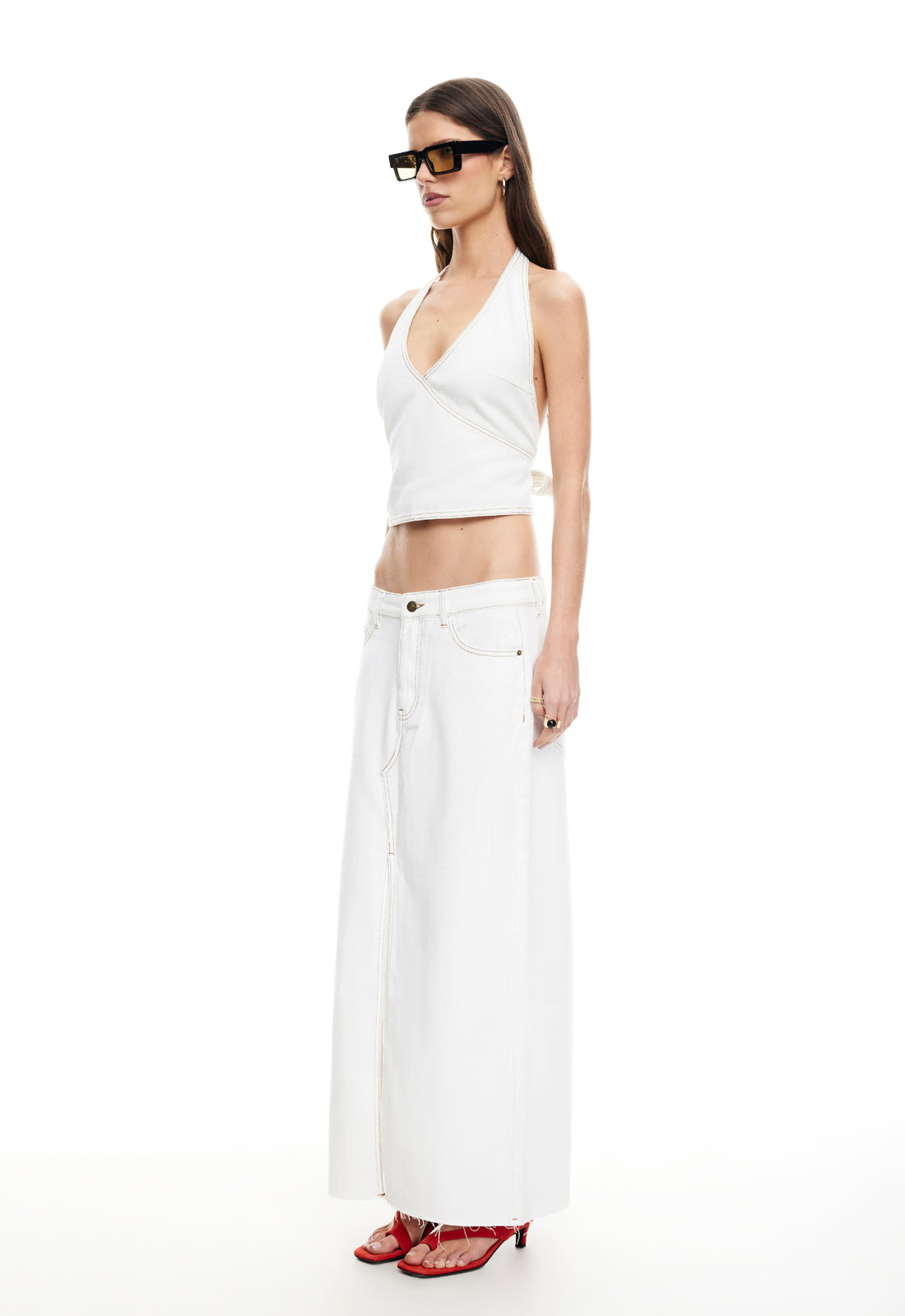 SUPER SWEET MAXI SKIRT - PORCELAIN