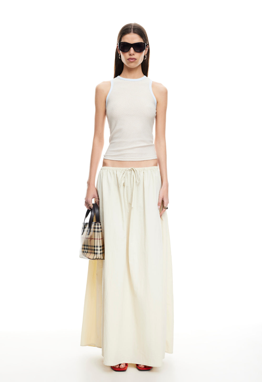 SWEET ESCAPE MAXI SKIRT - OYSTER