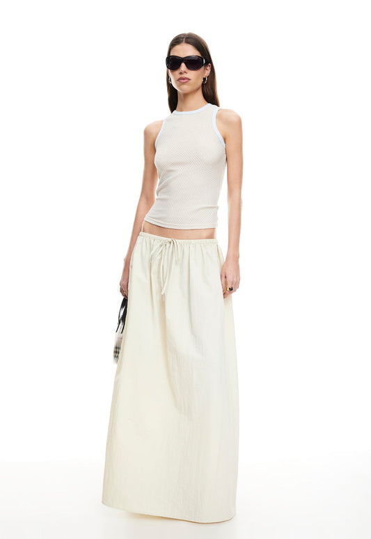 SWEET ESCAPE MAXI SKIRT - OYSTER
