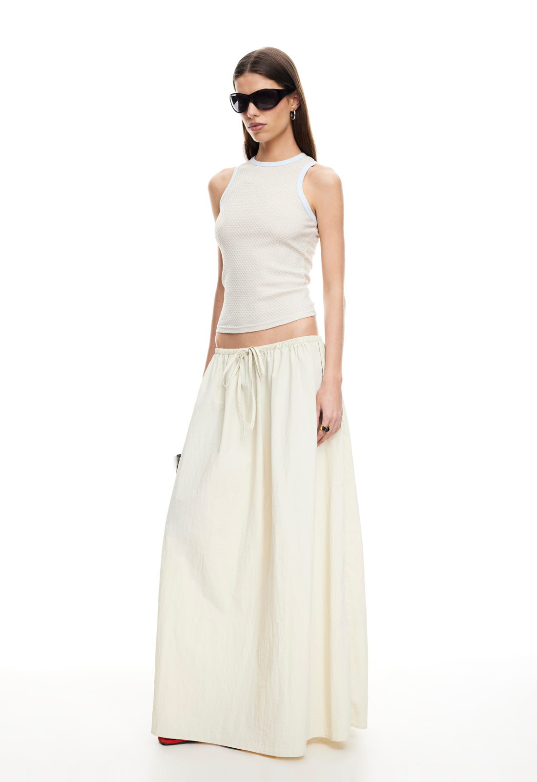 SWEET ESCAPE MAXI SKIRT - OYSTER