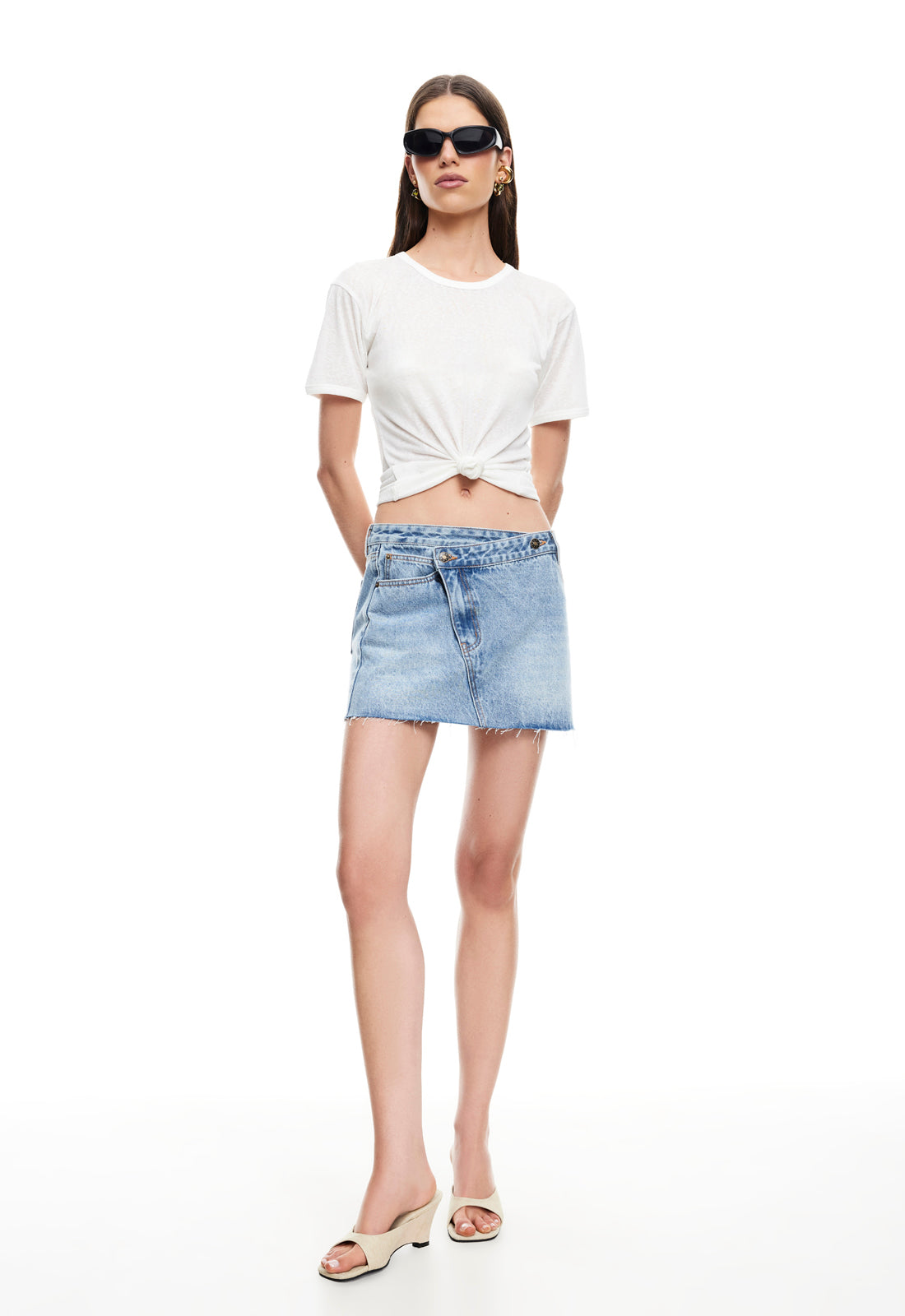MOSS MINI SKIRT - BLUE DENIM