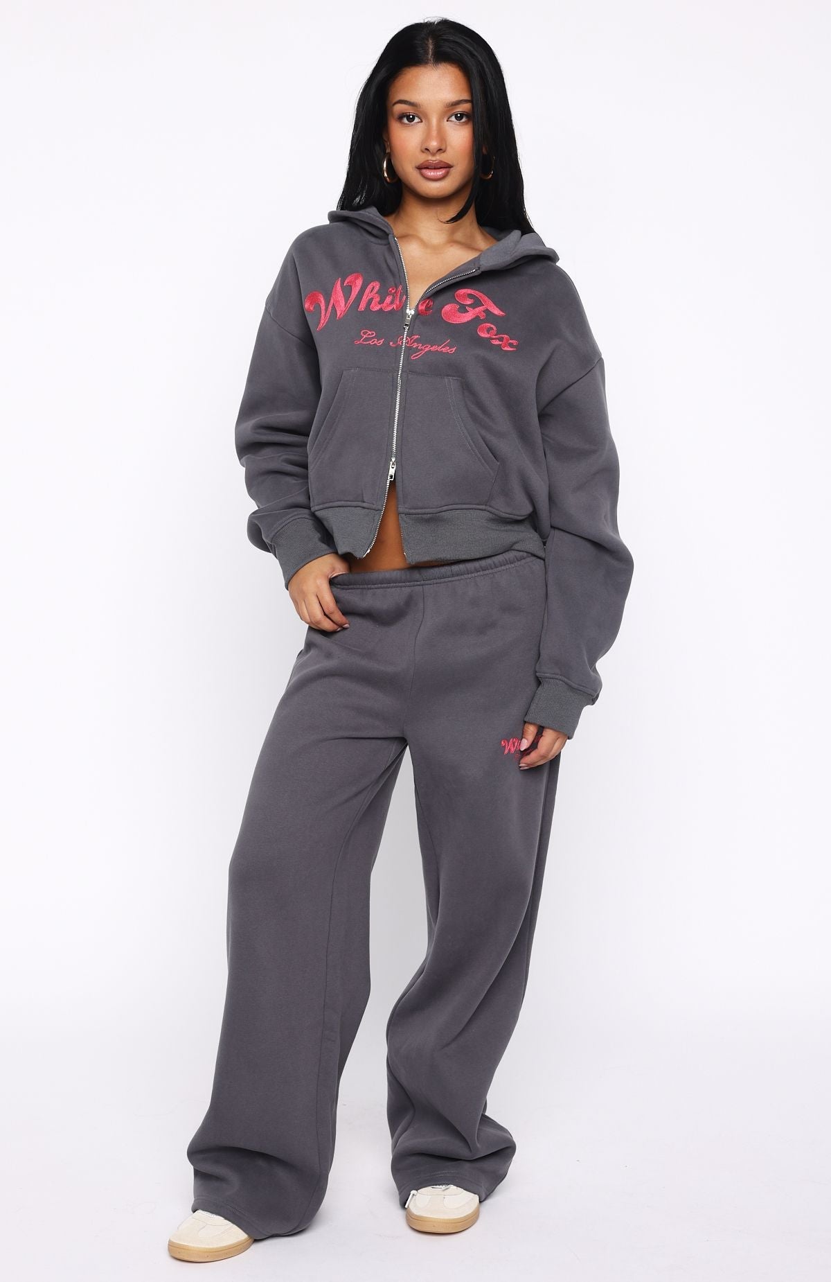 Through Thick And Thin Wide Leg Sweatpants Volcanic
