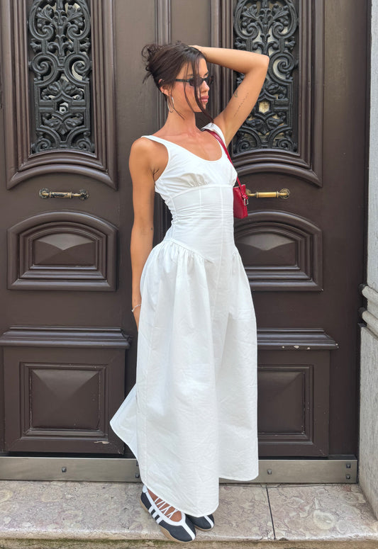 LUNA ROSA MAXI DRESS - PORCELAIN