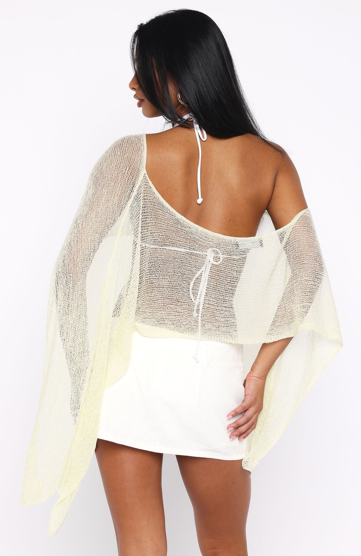Beach Therapy Knit Poncho Top Citrus